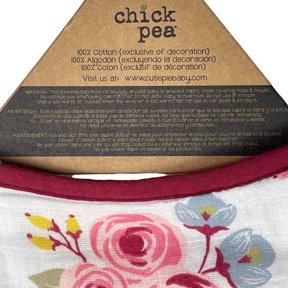 Chick Pea 100% Cotton Baby Muslin Swaddle Blanket 3-6 Months Floral Print - Picture 7 of 7